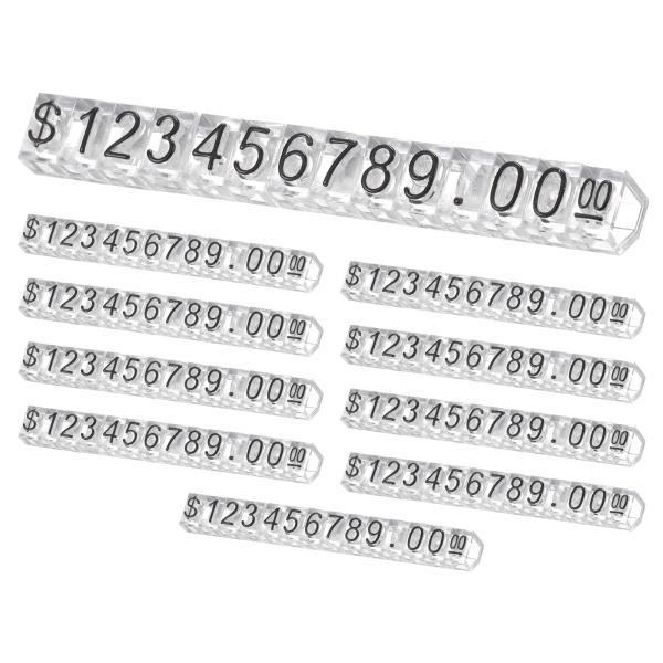 uxcell 10セット プライスディスプレイキューブ 調整可能なプライスタグスタンド 取り外し可能...