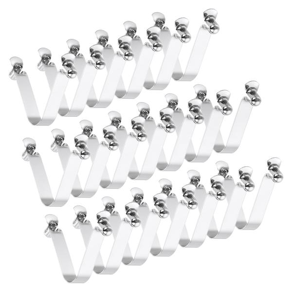 PATIKIL 9 x 6mm カヤックパドルスナップ、20個 ソリッドテントポールクリップ スチー...