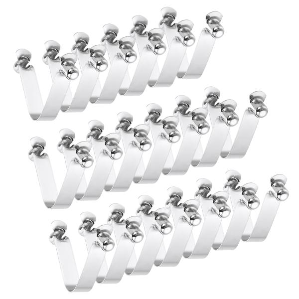 PATIKIL 10 x 8mm カヤックパドルスナップ、20個のソリッドテントポールクリップスチー...