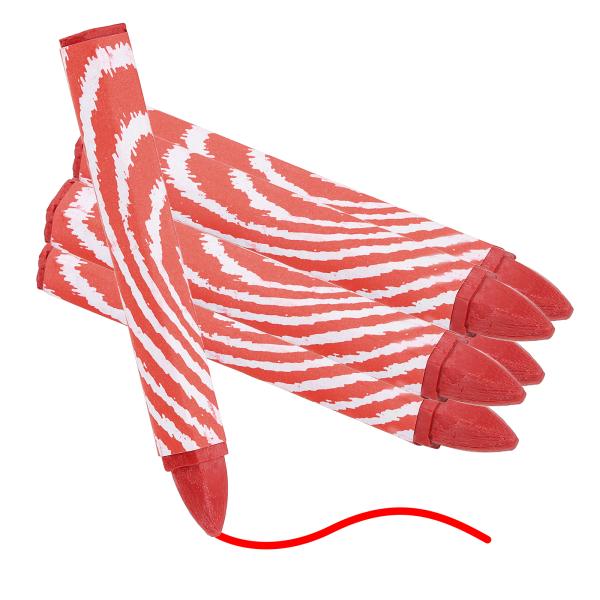 uxcell 木材マーキングクレヨン 6個 赤い六角形ワックスタイヤマーカー 4.1" x 0.59...