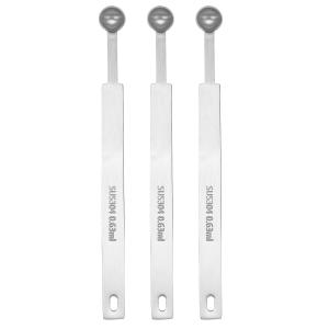 uxcell 3個単位 計量スプーン1/8tsp（0.63 ml）ティースプーン/テーブルスプーン304ステンレススチール単一 小さな角形ボウル計量ス