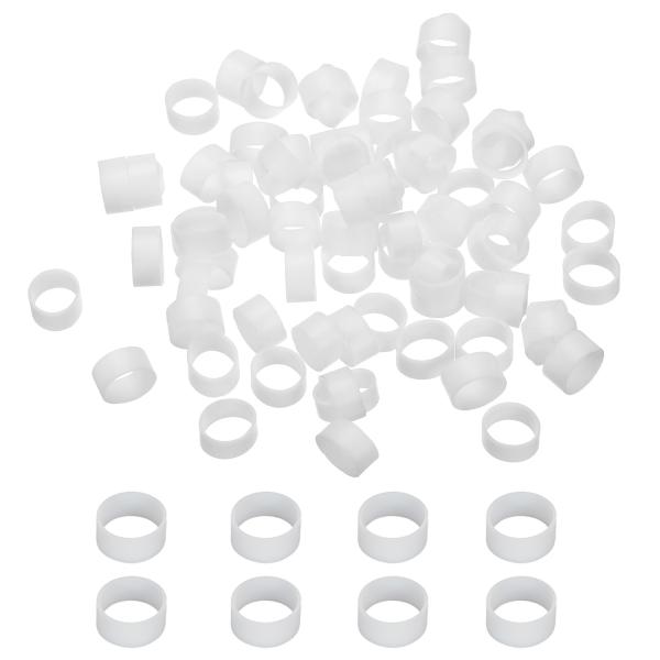 PATIKIL シリコーンラバーバンドケーブルタイ0.4" 80個フラットラバーエラスティックバンド...