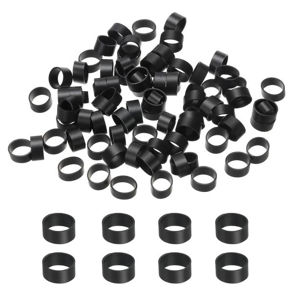 PATIKIL シリコーンラバーバンドケーブルタイ0.4" 80個オフィス用ゴム弾性バンド家庭用コー...