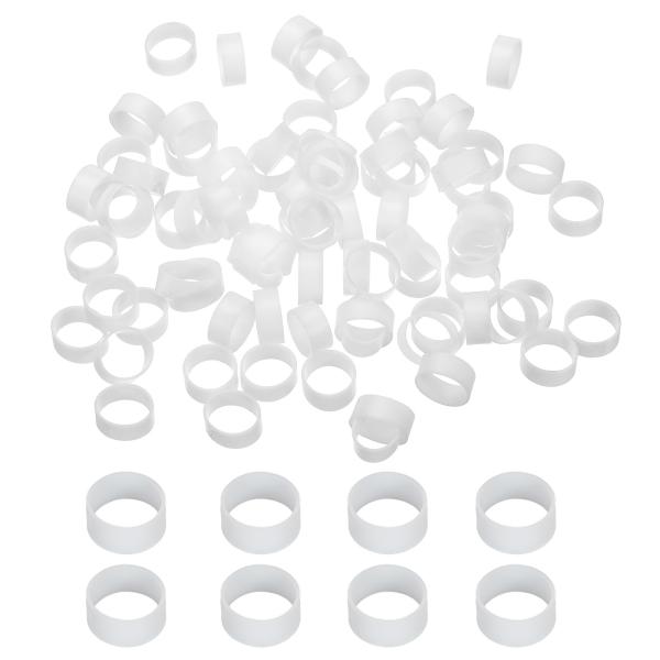 PATIKIL シリコーンラバーバンドケーブルタイ0.6" 80個オフィス用品ホームコードラッピング...