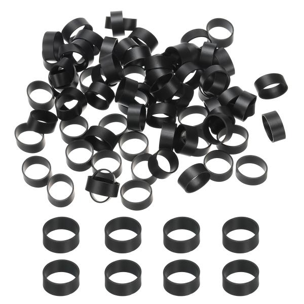 PATIKIL シリコーンラバーバンドケーブルタイ0.6" 80個フラットラバーエラスティックバンド...