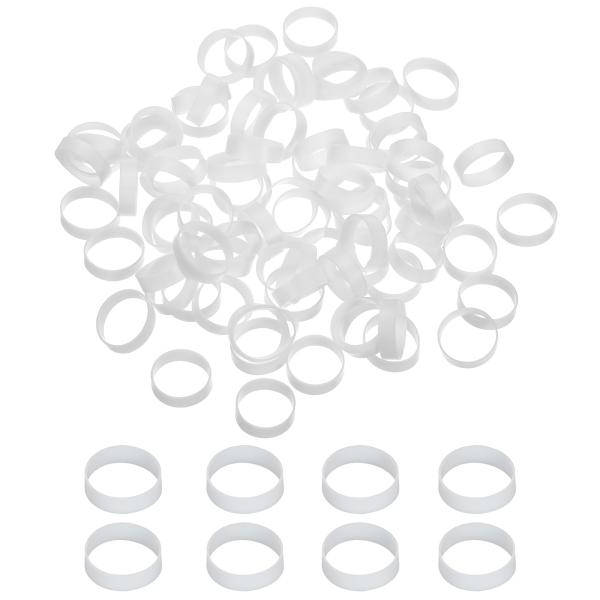 PATIKIL シリコーンラバーバンドケーブルタイ0.9" 80個フラットラバーエラスティックバンド...