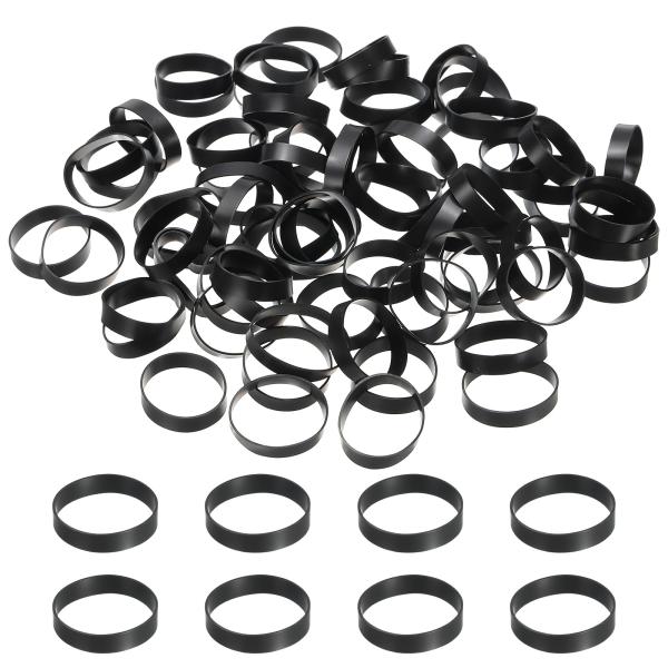 PATIKIL シリコーンラバーバンドケーブルタイ1.4" 80個フラットラバーエラスティックバンド...