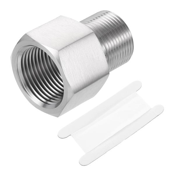 uxcell パイプ継手縮小アダプター M24メスx3/4" N PTメス304ステンレス鋼リデュー...