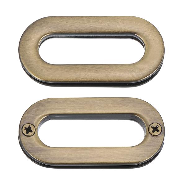 uxcell 2個セット ネジ式 グロメット 1/8インチ 合金 スクリューイン オーバル アイレッ...