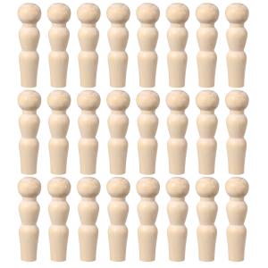 uxcell 25パック 木製ペグ 2