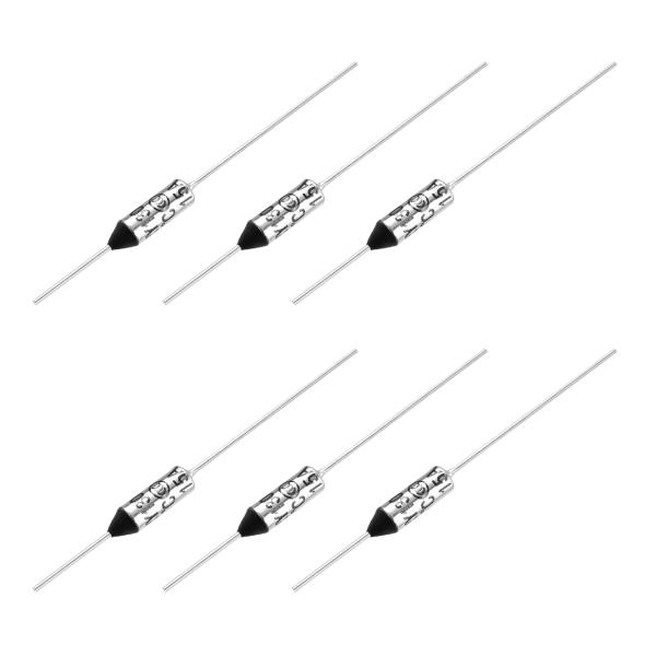 uxcell 6個 金属温度サーマルヒューズRY130 130°C 266°F 15A 250V モ...