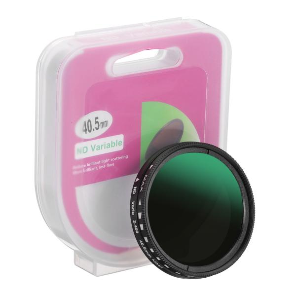 PATIKIL 40.5mm NDフィルター、可変NDレンズND2-ND400調整可能な中性密度フィ...