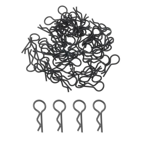 uxcell 60個30度角RCボディクリップ曲がったバネピン25x1.4x10mmすべての1/8 ...