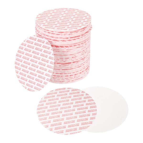 PATIKIL 80mm/3.15" フォーム蓋ライナー 75個の粘着ラウンドPS圧力感知シール プ...