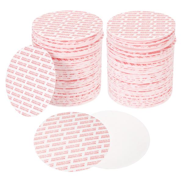 PATIKIL 80mm/3.15" フォーム蓋ライナー 150個の粘着ラウンドPS圧力感知シール ...