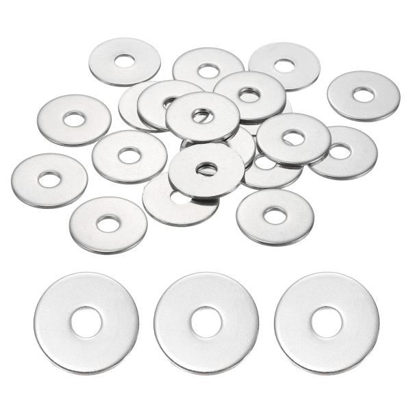 uxcell 40個M5 304ステンレス鋼平座金丸形フラットスペーサー ネジ ボルト 配管 自動車...