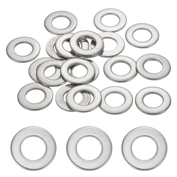 uxcell 20個M10 304ステンレス鋼平座金丸型フラットスペーサー ネジ ボルト 配管 自動...