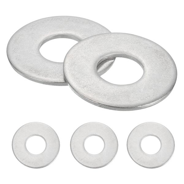 uxcell 2個M20 304ステンレス鋼平座金丸形フラットスペーサー ネジ ボルト 配管 自動車...