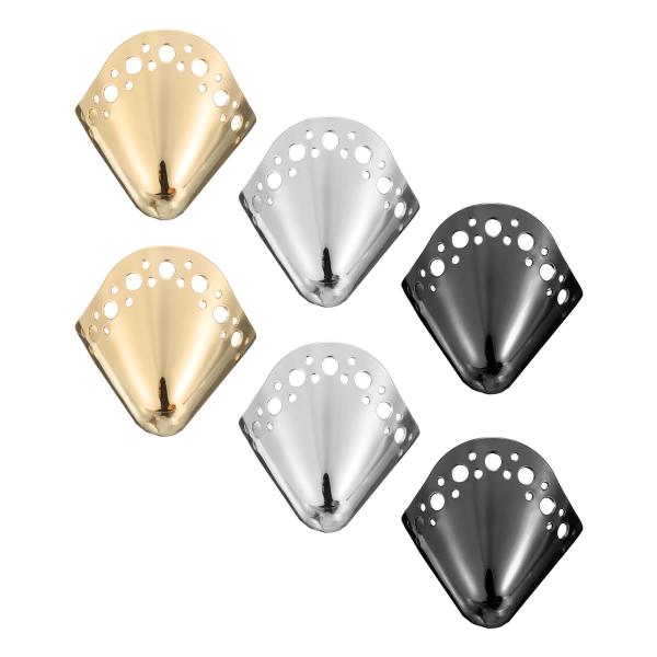 uxcell 6個入り 金属製シューズポイ ントプロテクター ハイヒール 先端プロテクター ソリッド...