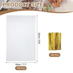 uxcell 100枚 クリア お菓子バッグ ...の詳細画像2