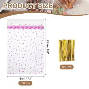 uxcell 「クリア お菓子 袋 100枚 ...の詳細画像2