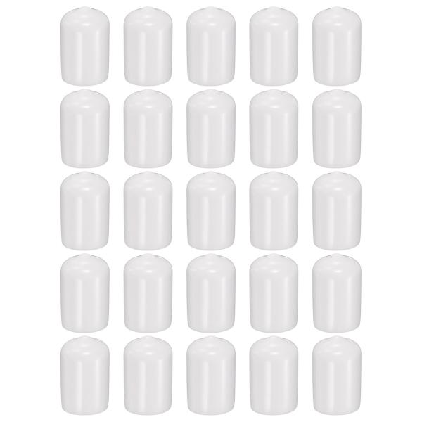 uxcell 50個 丸いゴムエンドキャップ16mm IDボルトカバーキャップビニールゴムフレキシブ...