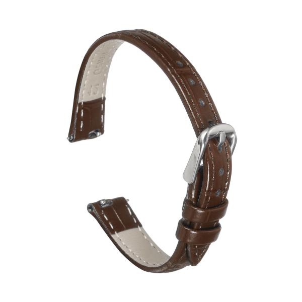 uxcell クイックリリース本物 レザーウォッチバンド12mmエンボス加工レザーウォッチストラップ...