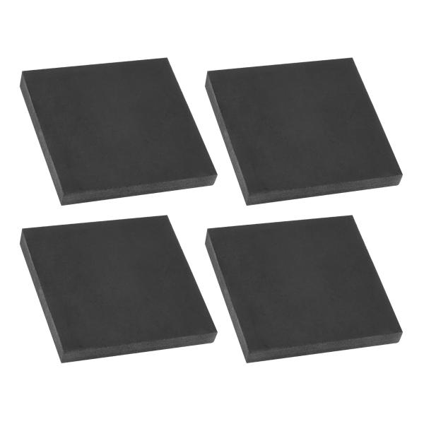 PATIKIL ゴム製 ソリッドアンチバイブレーションパッド 80mm x 10mm厚 ゴム製スクエ...