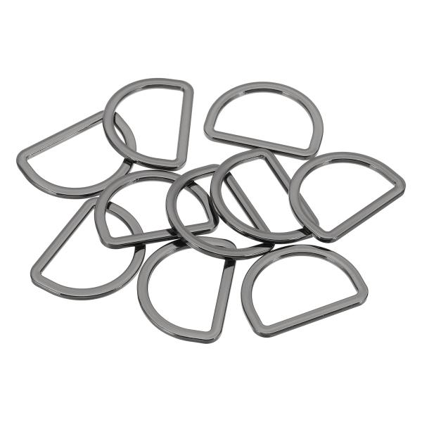 PATIKIL メタルDリング 10個1-3/16"フラットメタルDバックルソリッドディーリング20...