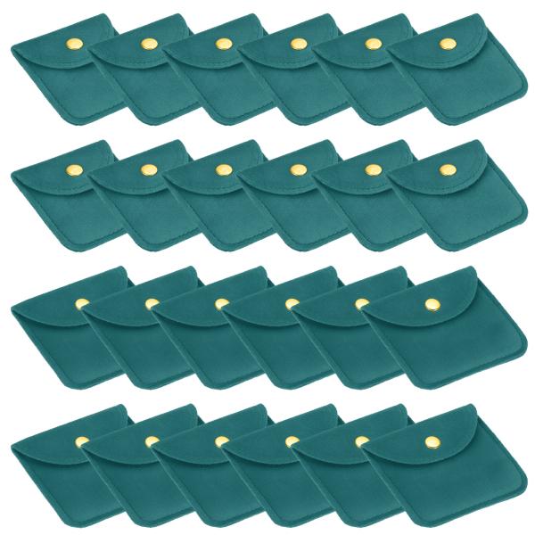 PATIKIL ベルベット宝石ポーチ24個セット（スナップボタン付き）ブレスレット・指輪・時計・ネッ...