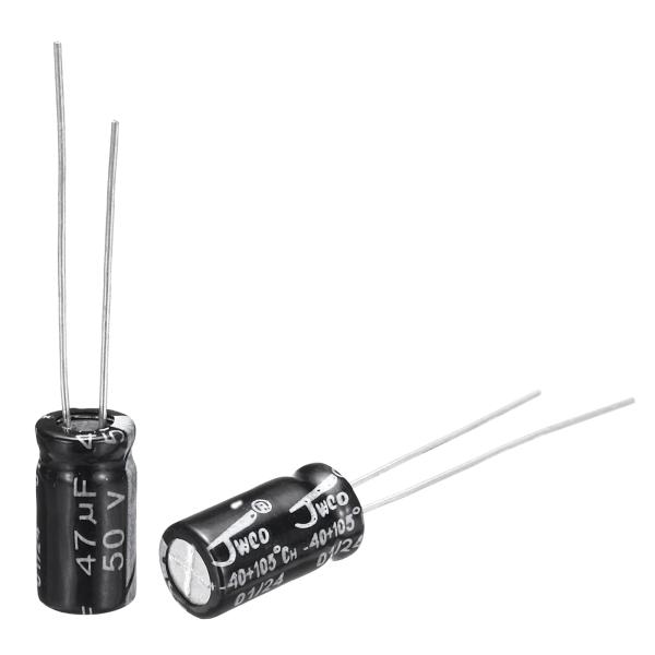 uxcell 47uF50V6x12mm電解コンデンサラジアルリードアルミニウムコンデンサTVLCD...