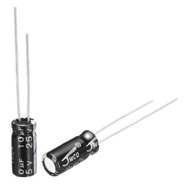 uxcell 10uF25V5x11mm電解コンデンサラジアルリードアルミニウムコンデンサTVLCD...