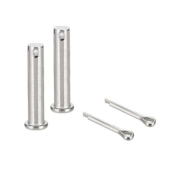 uxcell 2個M12x60mmクレビスピン 304ステンレス鋼シングルホール平ヘッドヒッチファス...