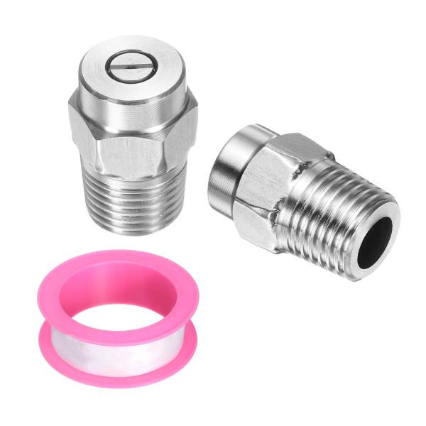 uxcell 2個入り 表面洗浄チップ 40度 1/4" N P T オス 2.5オリフィス 400...