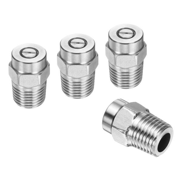 uxcell 4個入り 表面洗浄チップ 25度 1/4" N P T オス 0.977オリフィス 4...