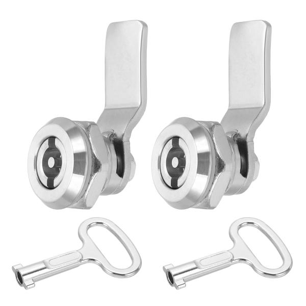 PATIKIL チューブ ラー カム ロック 2個セット 5/7インチ (18 mm) シリンダー ...