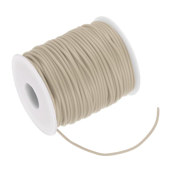 uxcell 54.7ヤード ホローパイプチューブ ゴムコード 2mm 編み物 バーバーコード 宝石...