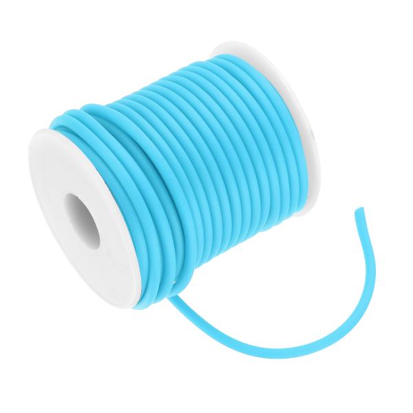 uxcell 16.4ヤード ホローパイプ チューブ ゴムコード 4mm 編み物 バーバーコード 宝...