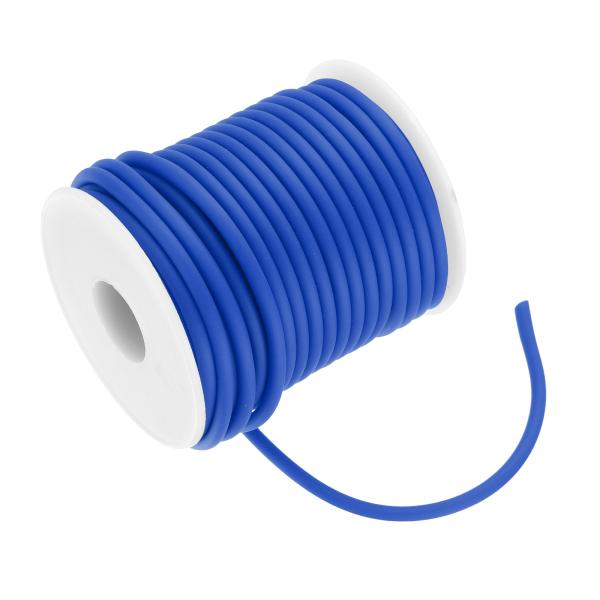 uxcell 16.4ヤード 中空パイプチューブ ゴムコード 4mm 編み物用バーバーコード 宝石用...