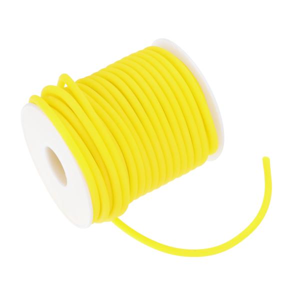 uxcell 16.4ヤード ホローパイプ チューブ ゴムコード 4mm 編み物 バーバーコード 宝...