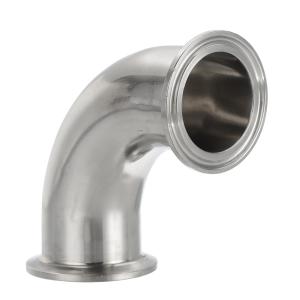PATIKIL 90度エルボー1 1/2インチ（38mm）チューブOD 304ステンレス鋼衛 生配管継手1.5インチ三角形衛 生クランプ50.5mmフ