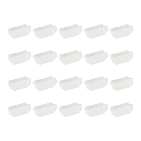 PATIKIL 0.6"ダストプラグ 20個 アンチダストプラグカバーシリコン充電キャップポートカバ...