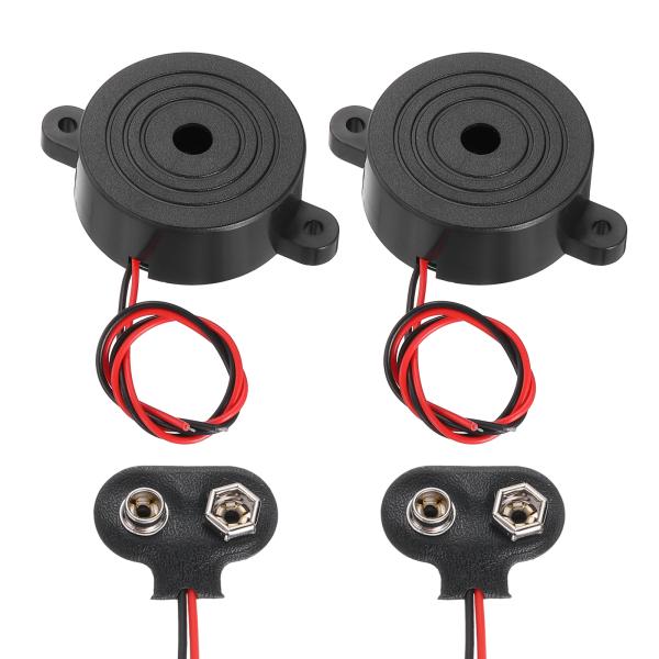 uxcell 2個 DC3-24V 90dB 2800Hz 電子圧電ブザー アラームサウンダー アク...