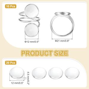 uxcell 10個セット 金属 リング ベー...の詳細画像2