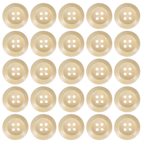 PATIKIL 木製 ボタン 8/9インチ (23 mm) 80個 4穴 丸型 手作り 装飾用 ボタ...