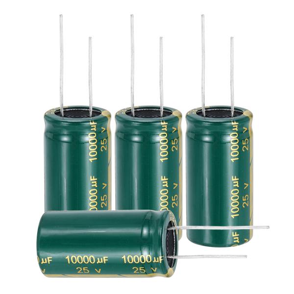 uxcell 6個セット電解コンデンサー高周波10000μF25Vアルミニウムラジアルリード18x3...