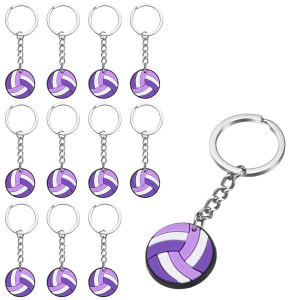 uxcell バレーボールキーホルダー12個セット メタルリング付きバックパック装飾 チームギフト ...