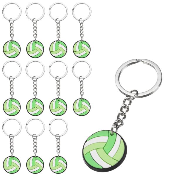uxcell 12個入りバレーボールキーホルダーセット 金属リング付きバックパック装飾 チームギフト...