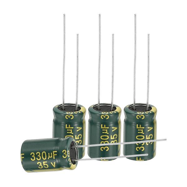 uxcell 12個の高周波330UF 35Vアルミラジアルリード付き電解コンデンサ8 x 12mm...