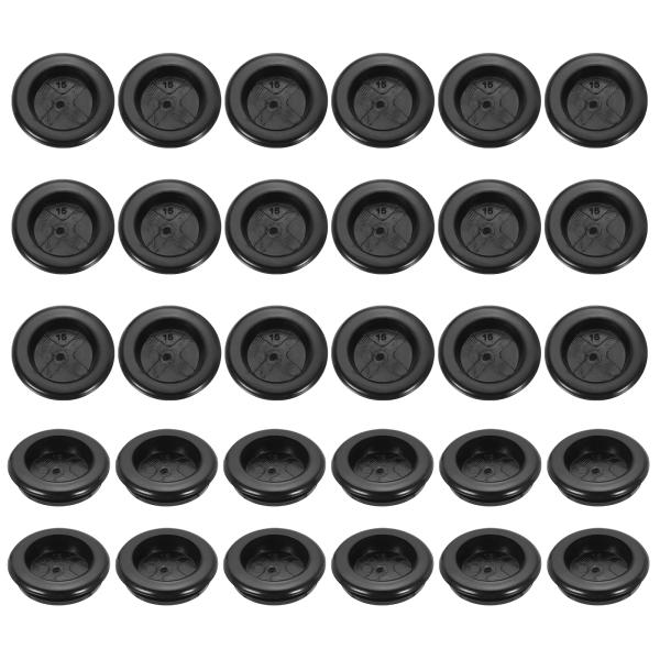PATIKIL 3/5"穴用 1/2"内径 配線用ゴムグロメット 50個セット 片面穴プラグ 丸型ワ...